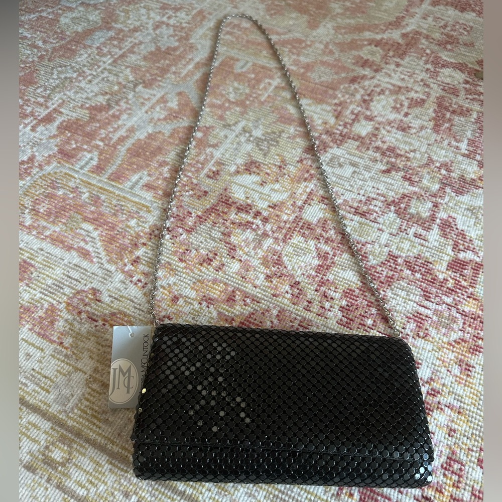Jessica McClintock Metal Mesh Roll Bag NWT
